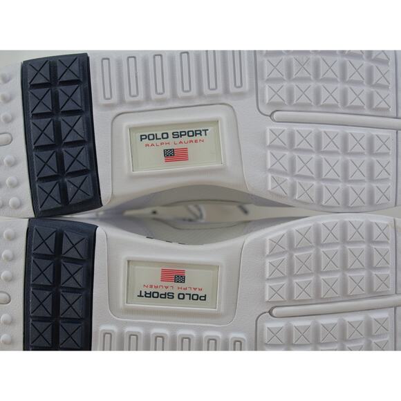 Polo Ralph Lauren Sport PS200‎ Men\'s White Navy Red Low 14 Lifestyle Sneakers